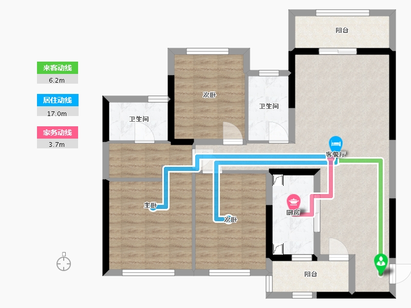 广西壮族自治区-贵港市-中梁.国宾首府-92.19-户型库-动静线