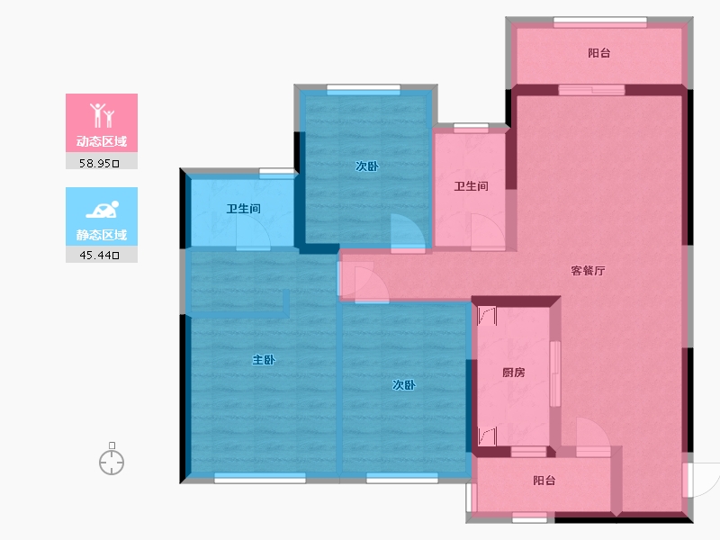 广西壮族自治区-贵港市-中梁.国宾首府-92.19-户型库-动静分区