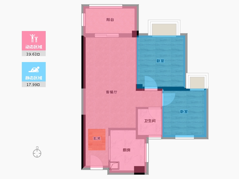 福建省-福州市-日照香园-50.86-户型库-动静分区