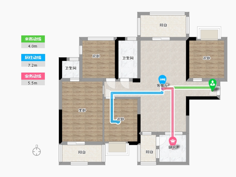 湖南省-衡阳市-金港水岸-100.00-户型库-动静线