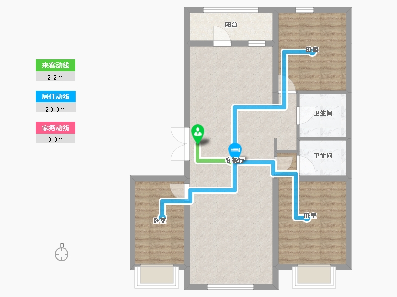 黑龙江省-哈尔滨市-滨才凤栖湖-88.25-户型库-动静线