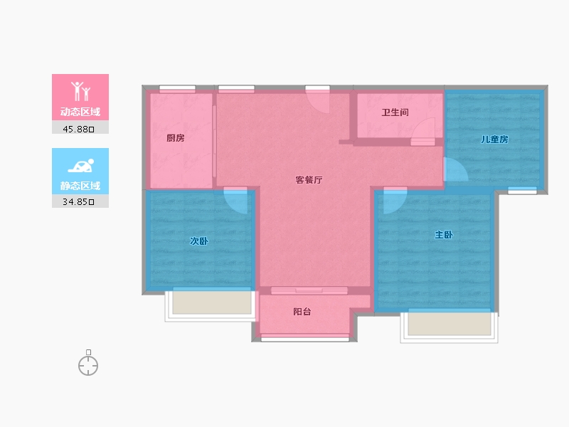 山东省-青岛市-中海国际社区-72.00-户型库-动静分区