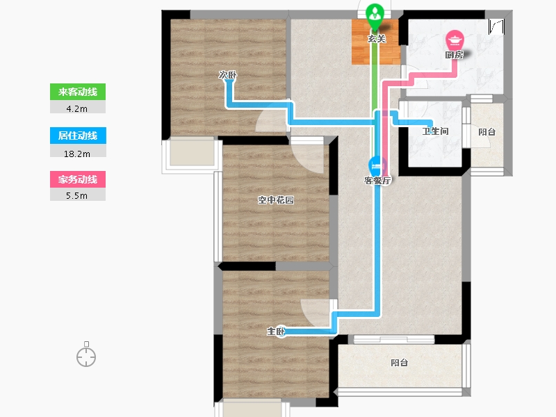 湖北省-武汉市-鼎盛华城-78.45-户型库-动静线