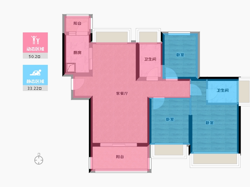 广东省-惠州市-牧云溪谷-73.05-户型库-动静分区