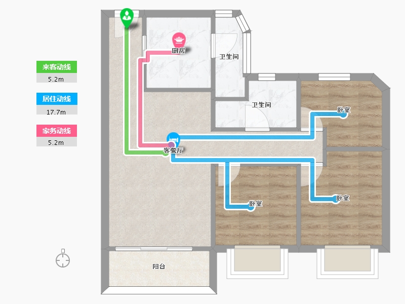 广东省-广州市-新康花园-57.48-户型库-动静线