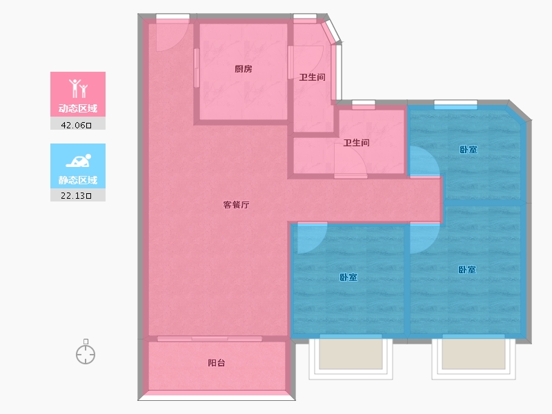 广东省-广州市-新康花园-57.48-户型库-动静分区