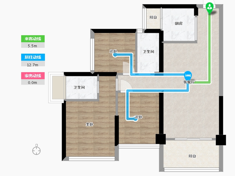 广东省-深圳市-京基御景印象-71.20-户型库-动静线