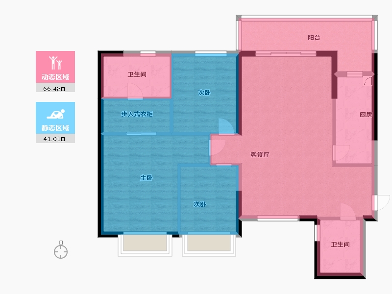 广东省-汕头市-恒大御景湾-96.80-户型库-动静分区