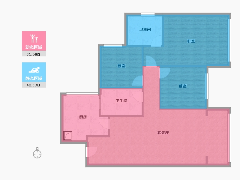 四川省-成都市-郫都-100.00-户型库-动静分区