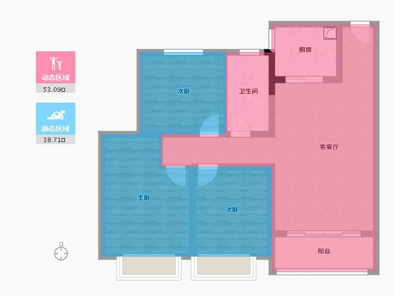 贵州省-铜仁市-桂花广场-81.42-户型库-动静分区