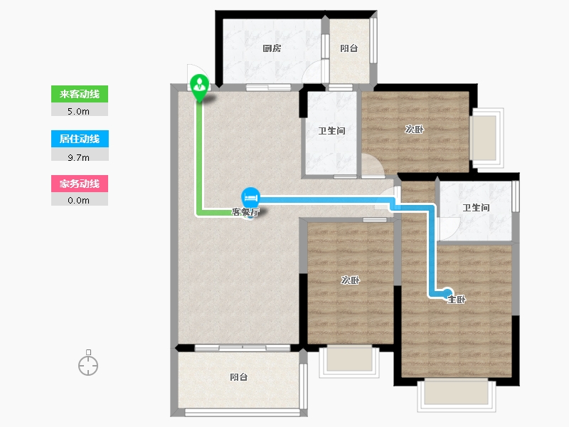 广东省-汕头市-恒大御景湾-98.40-户型库-动静线