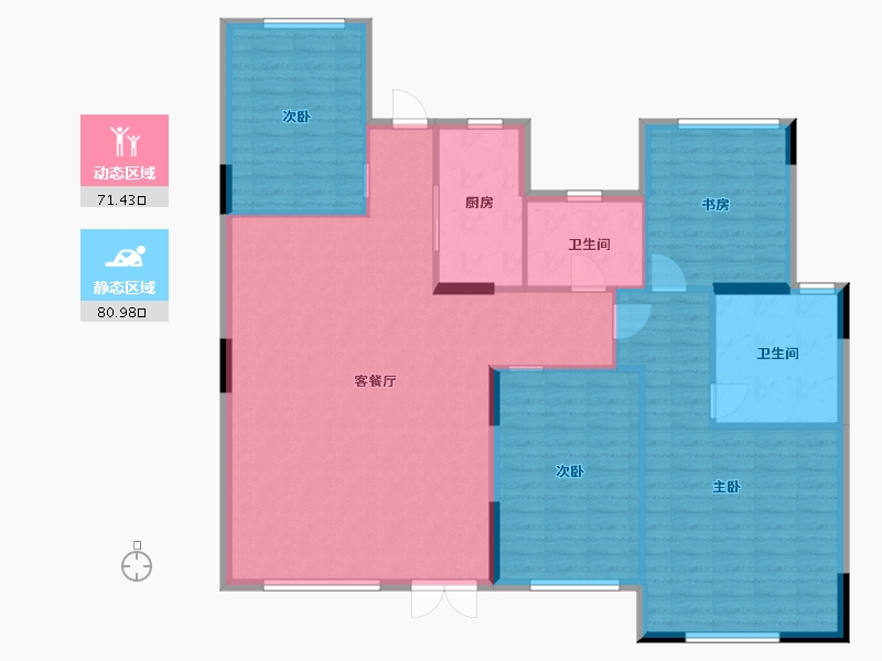 广东省-汕头市-恒大御景湾-140.80-户型库-动静分区