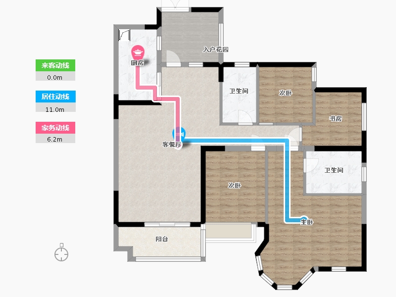 广东省-汕头市-恒大御景湾-128.80-户型库-动静线