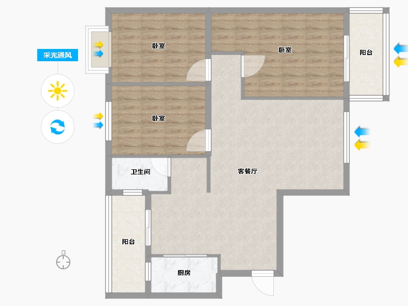 河南省-周口市-建业世和府-98.85-户型库-采光通风