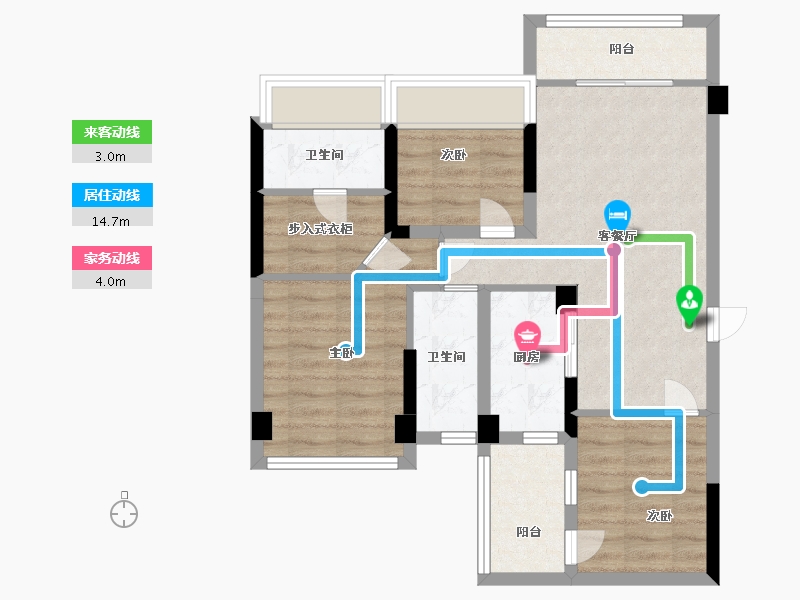 广东省-深圳市-儒骏城立方-71.19-户型库-动静线