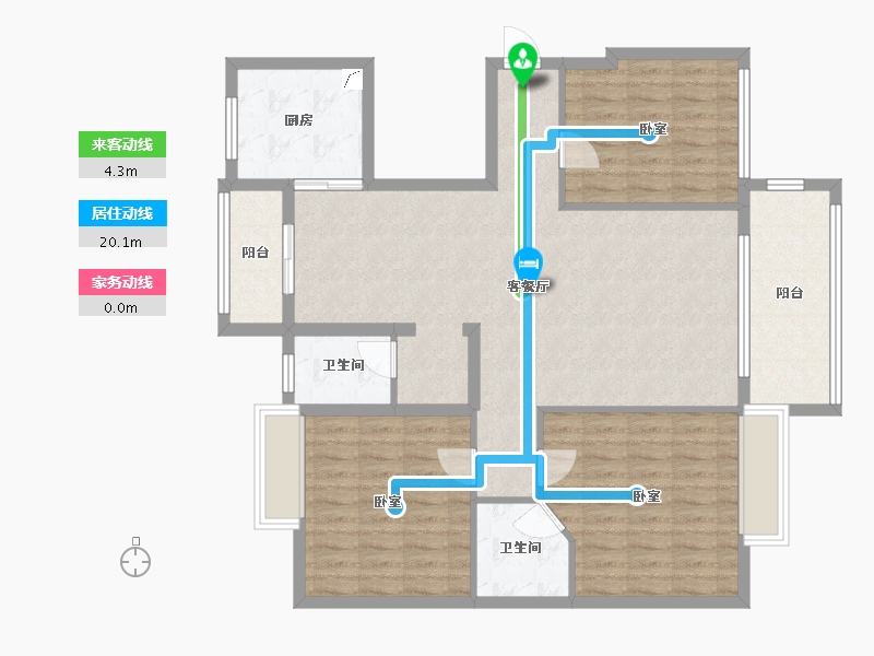 湖南省-郴州市-东江盛景-110.38-户型库-动静线