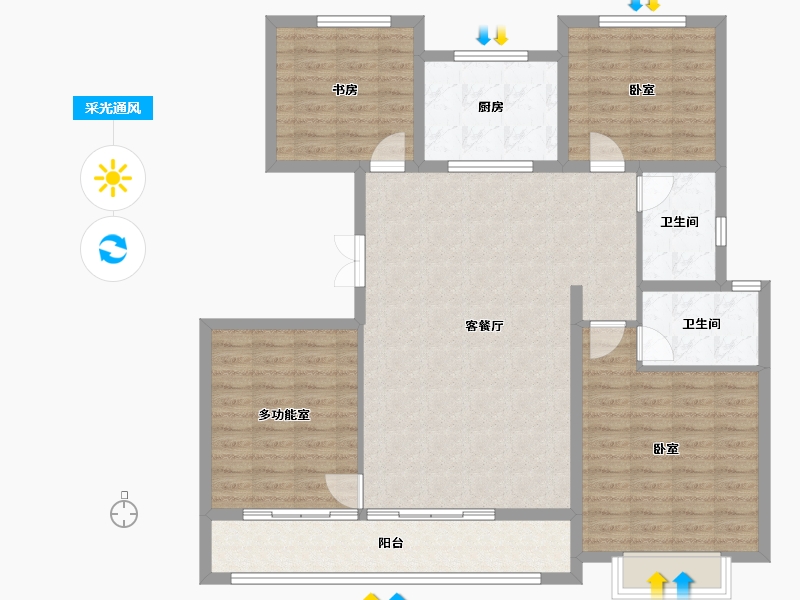 山东省-潍坊市-德润天合-121.99-户型库-采光通风