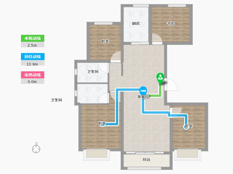 山东省-潍坊市-保利海棠-110.00-户型库-动静线