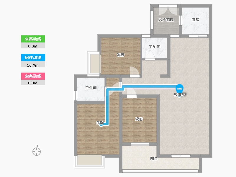 湖南省-岳阳市-滨江观邸-103.46-户型库-动静线