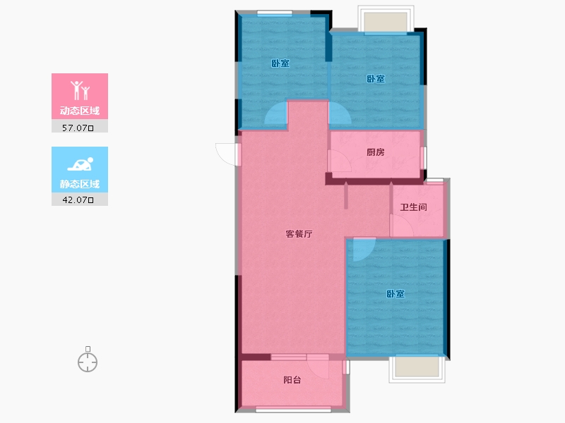 湖北省-武汉市-王家湾中央生活区-90.00-户型库-动静分区