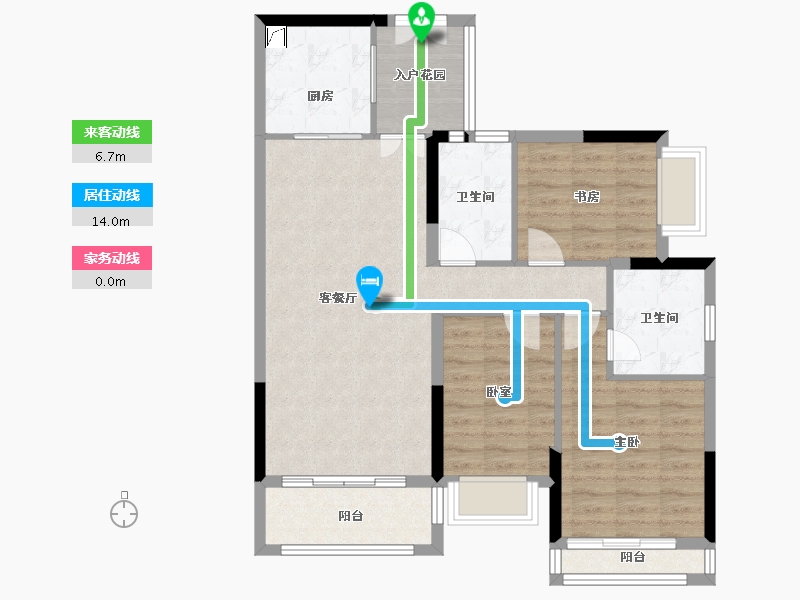 重庆-undefined-誉峰江畔花园-87.04-户型库-动静线