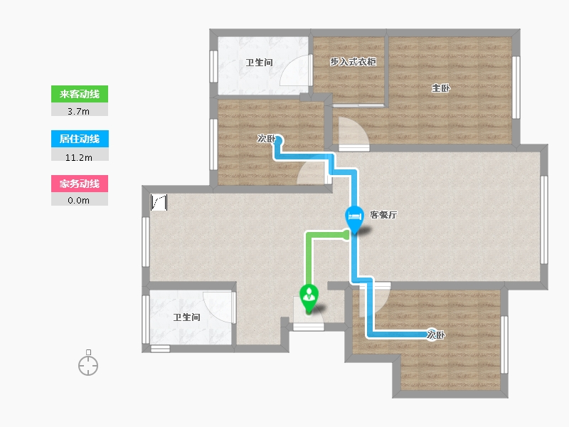 辽宁省-葫芦岛市-博维名著-107.01-户型库-动静线