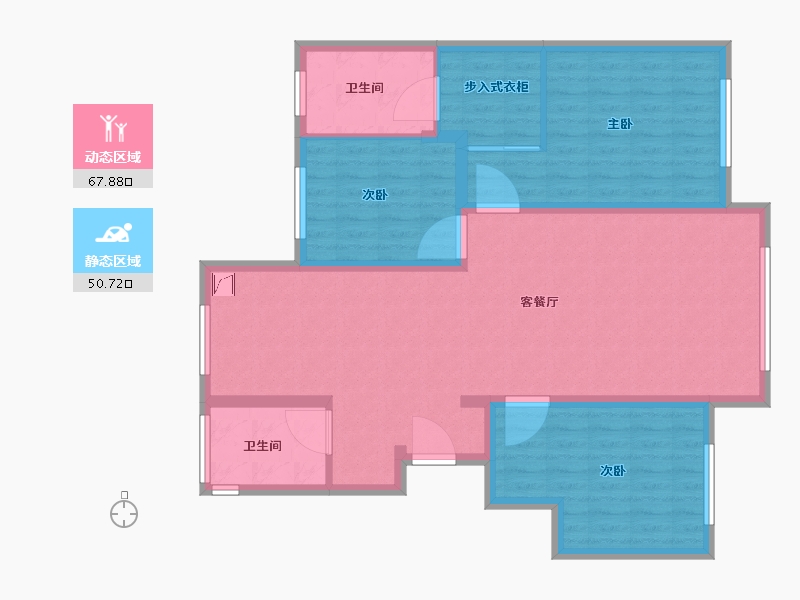 辽宁省-葫芦岛市-博维名著-107.01-户型库-动静分区