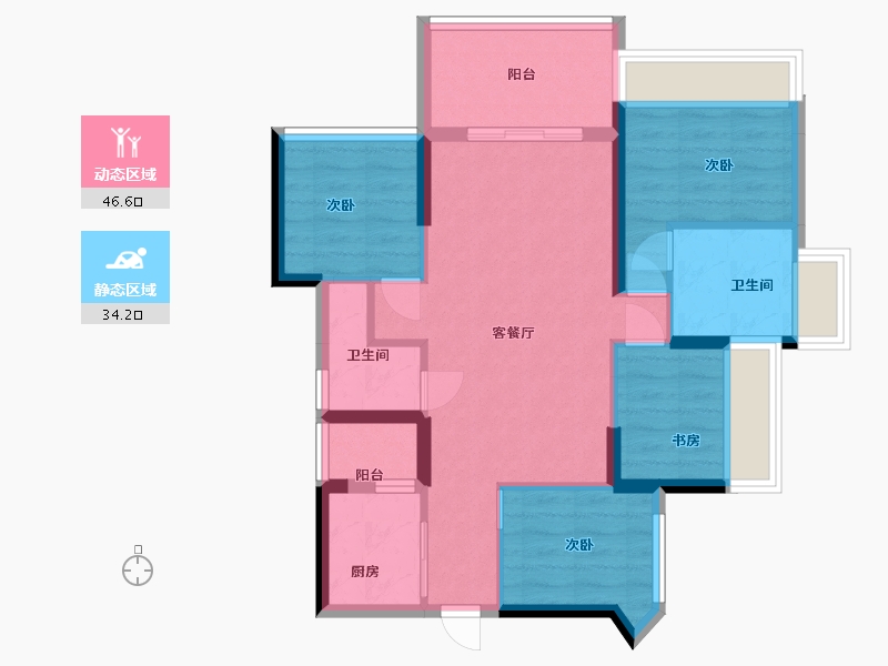 广东省-深圳市-京基御景印象-71.20-户型库-动静分区