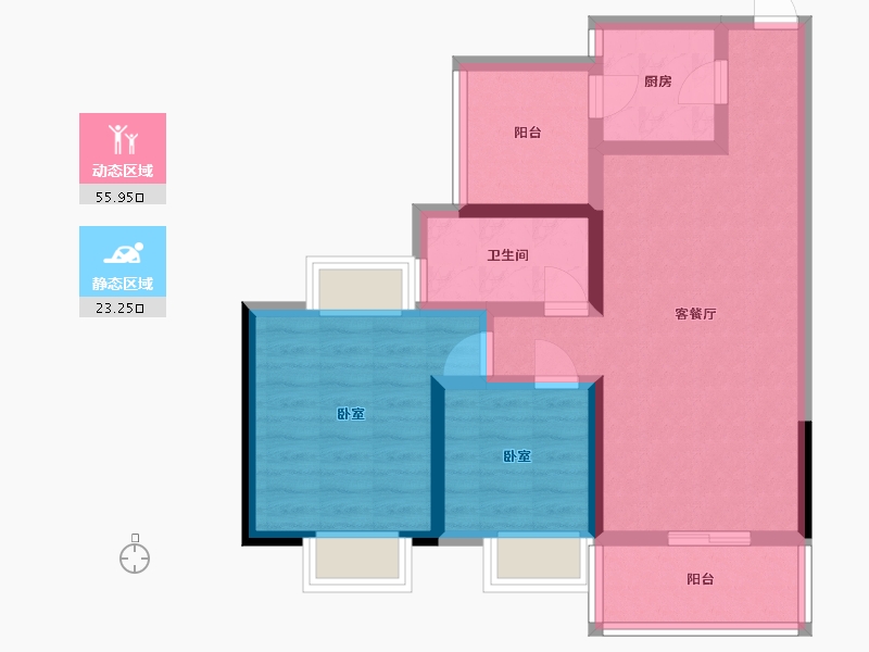 广东省-深圳市-深房传麒尚林-69.34-户型库-动静分区