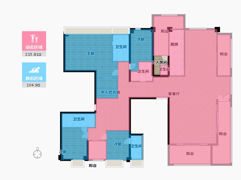 广东省-深圳市-壹方中心玖誉-298.40-户型库-动静分区