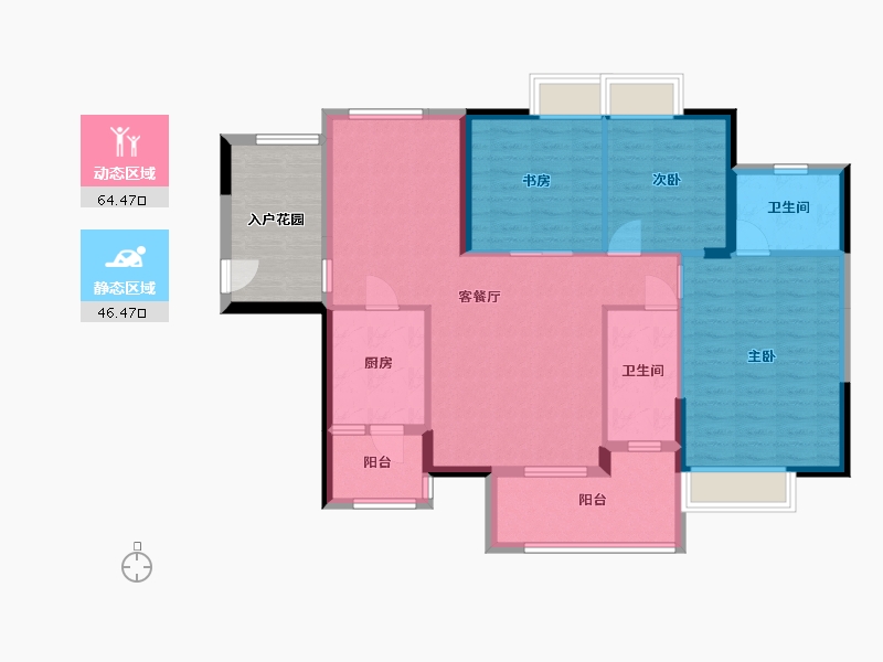 广东省-惠州市-浩盛嘉泽园-108.50-户型库-动静分区