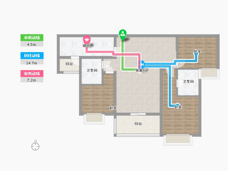 广东省-珠海市-中澳春城-101.74-户型库-动静线