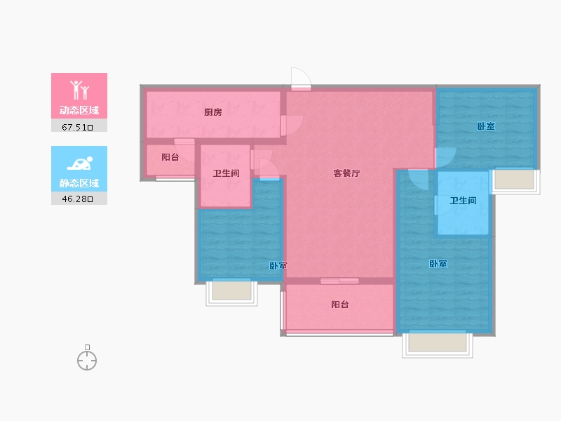 广东省-珠海市-中澳春城-101.74-户型库-动静分区