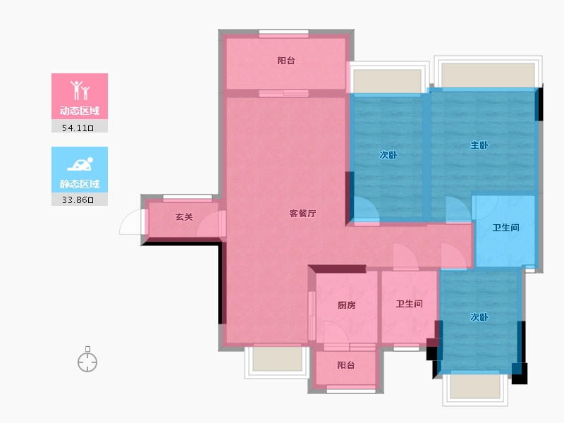 广东省-江门市-千御君珀-77.45-户型库-动静分区