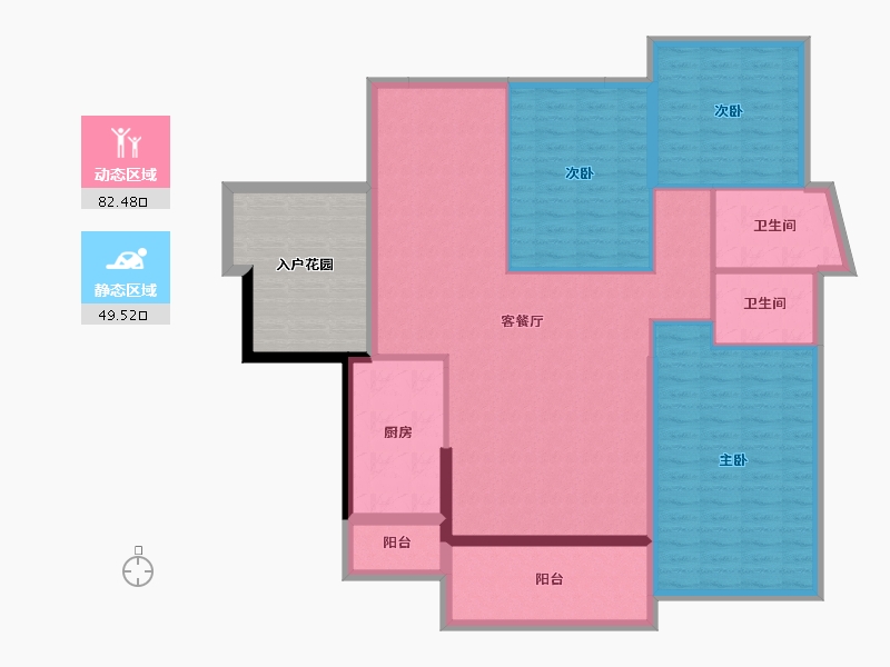 广东省-湛江市-富虹上游城-130.40-户型库-动静分区