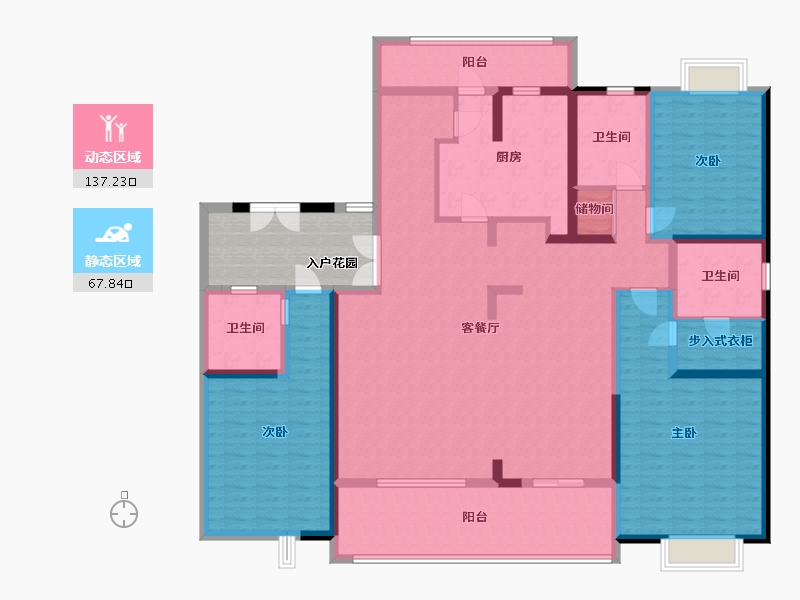 广东省-湛江市-天润碧海湾-195.93-户型库-动静分区