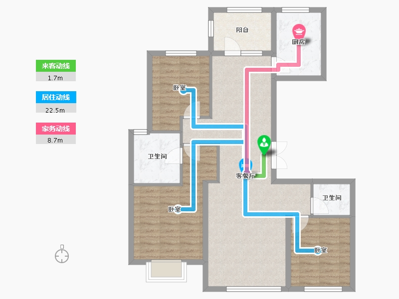 河北省-秦皇岛市-中冶德贤华府-93.99-户型库-动静线