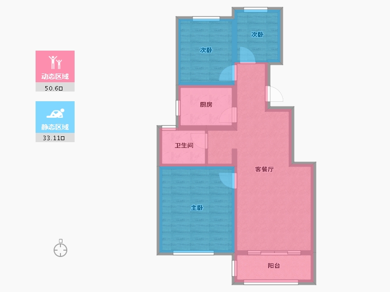 山东省-青岛市-书香华府-73.99-户型库-动静分区