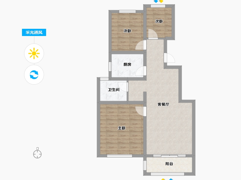 山东省-青岛市-书香华府-73.99-户型库-采光通风