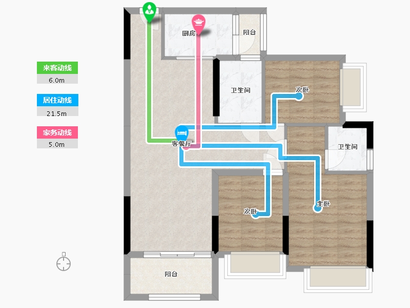 广东省-江门市-千御君珀-83.45-户型库-动静线