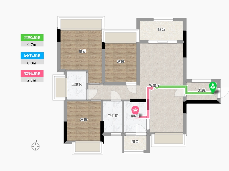 广东省-江门市-千御君珀-73.50-户型库-动静线