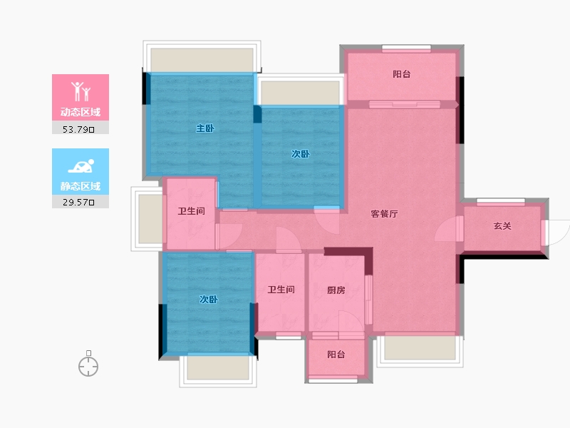 广东省-江门市-千御君珀-73.50-户型库-动静分区