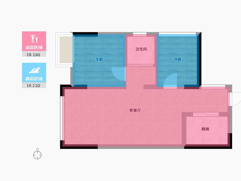 四川省-成都市-宁馨园-47.95-户型库-动静分区