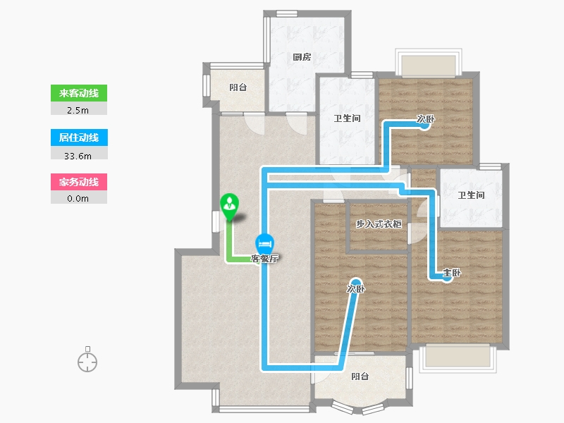 北京-北京市-新城阳光-122.46-户型库-动静线