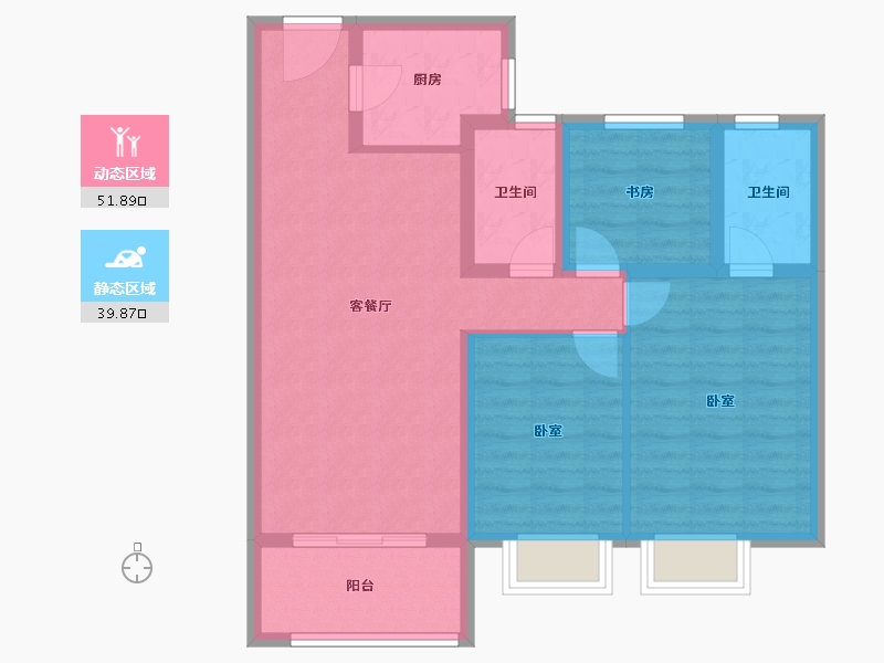 安徽省-合肥市-云谷-81.71-户型库-动静分区