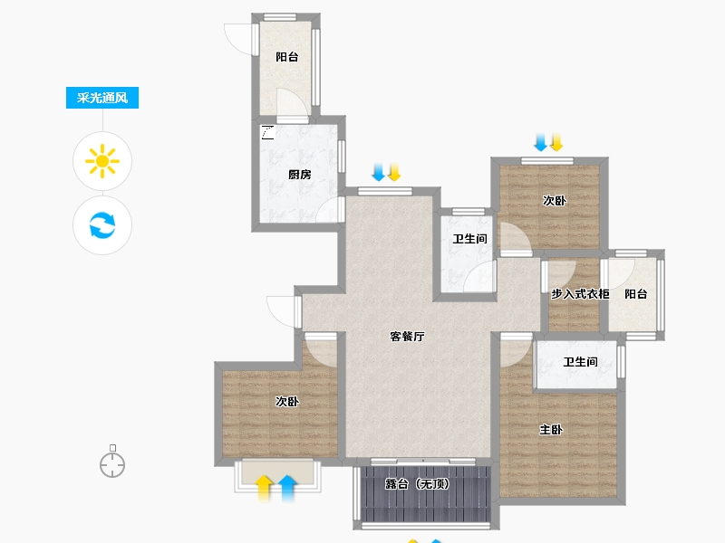 山东省-青岛市-保利海上罗兰-112.00-户型库-采光通风