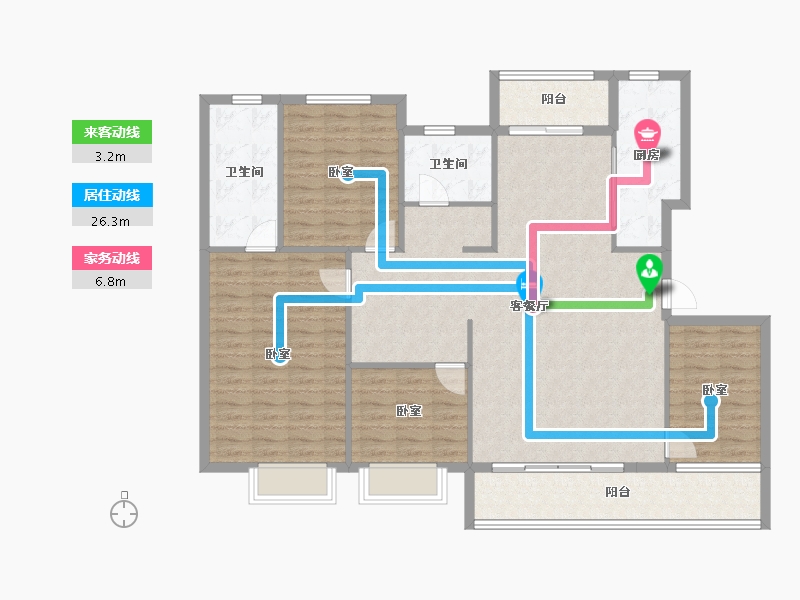 湖南省-长沙市-中交中央公园-131.21-户型库-动静线