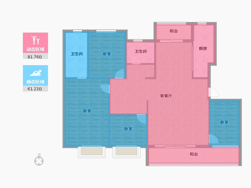 湖南省-长沙市-中交中央公园-131.21-户型库-动静分区