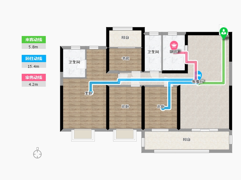 云南省-曲靖市-金港华庭-113.58-户型库-动静线