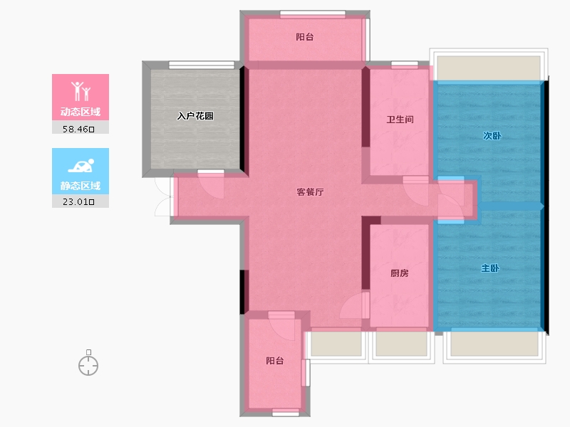 广东省-惠州市-大康福盈门-78.85-户型库-动静分区